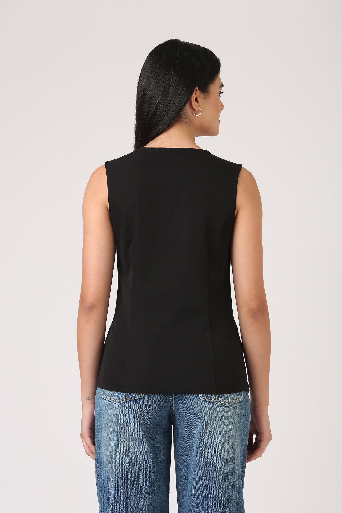 Black Waistcoat Top