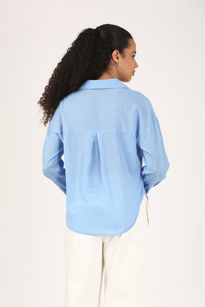 Matin Bleu Cotton Shirt