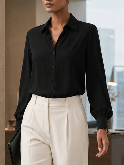 Black Bishop Sleeve Shirt