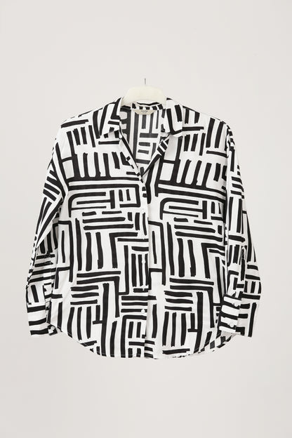 Noir & Blanc Printed Shirt