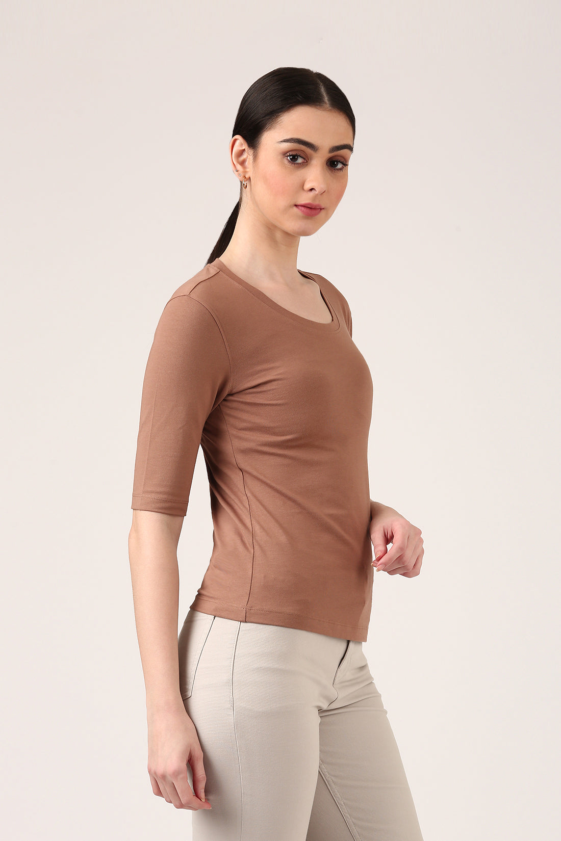 Luxe Terracotta 3/4th Sleeve T-Shirt