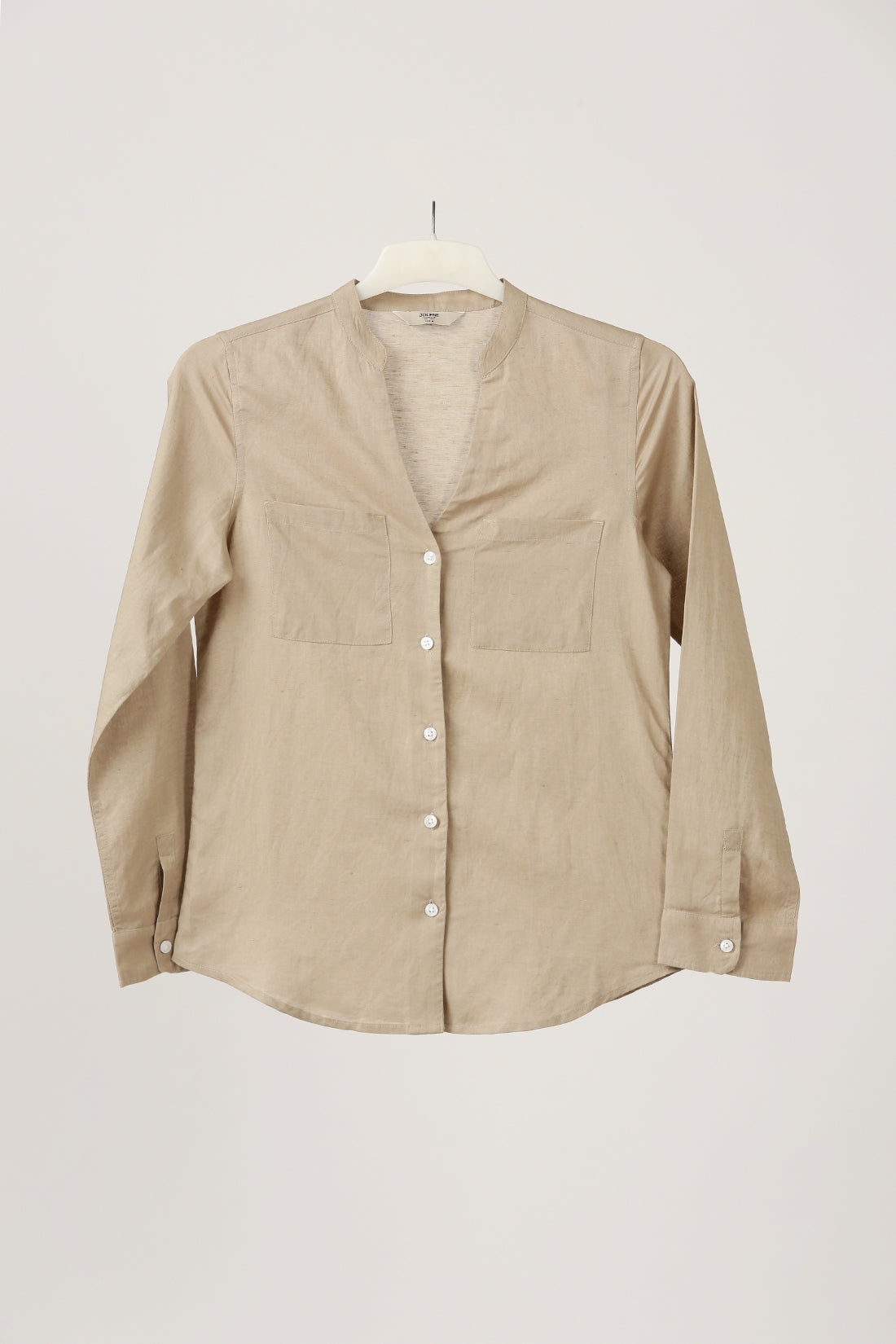 Beige Linen Casual Shirt