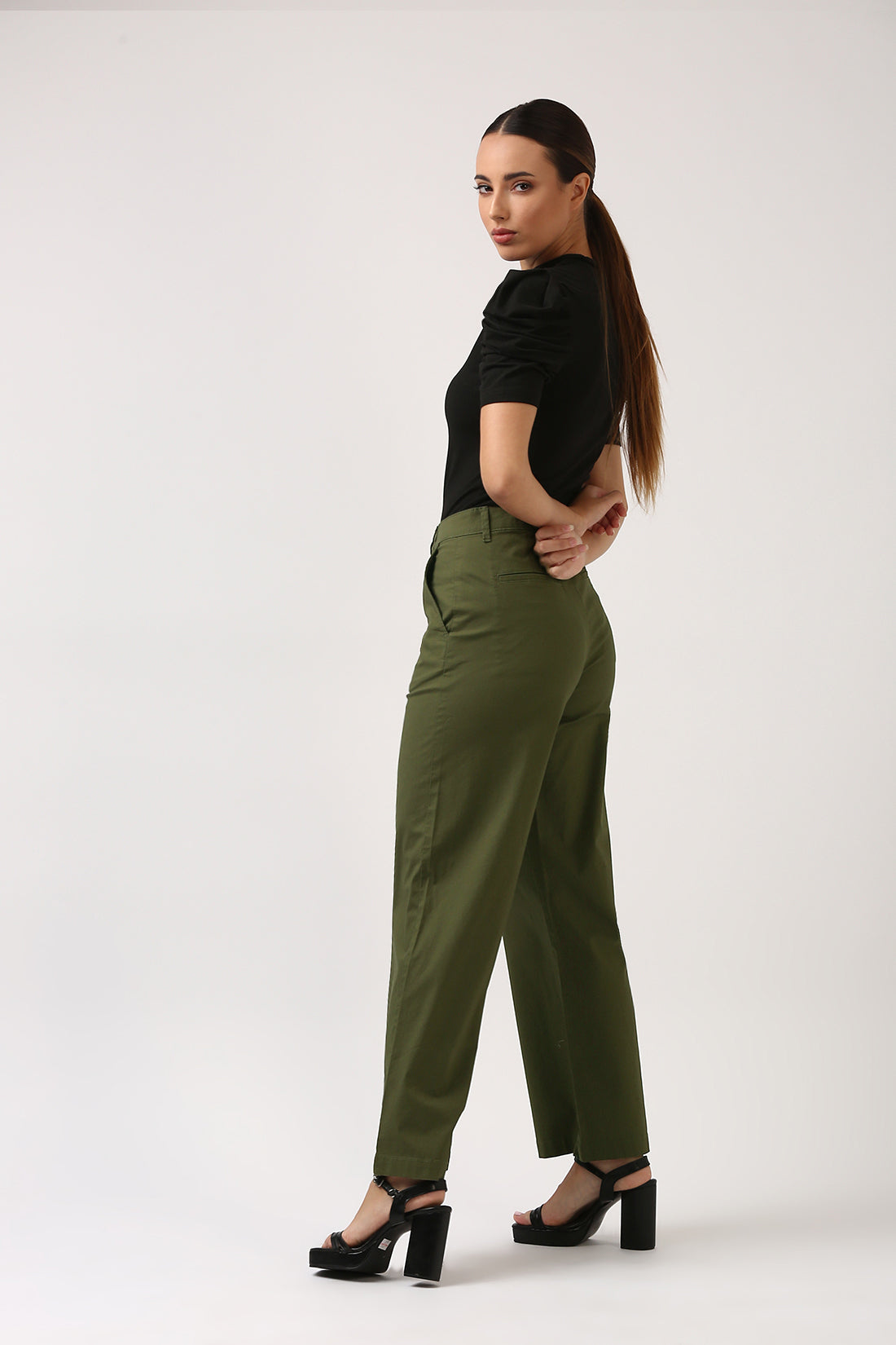 Great Comfort Pant-Ankle Length-Olive