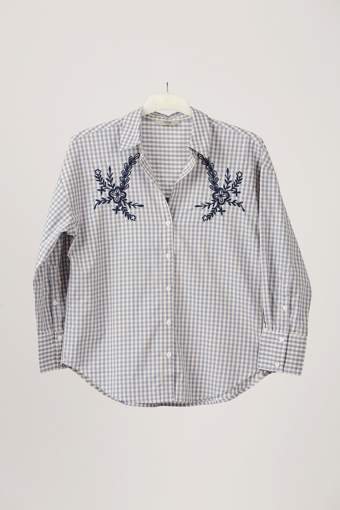 Embroidered Gingham Shirt