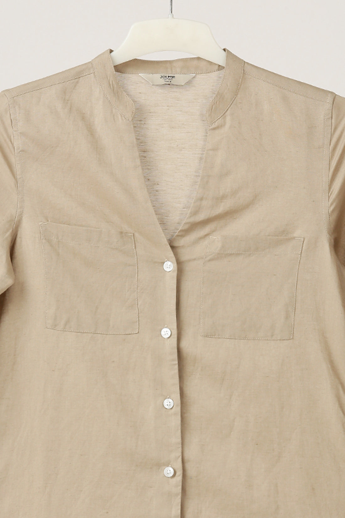 Beige Linen Casual Shirt