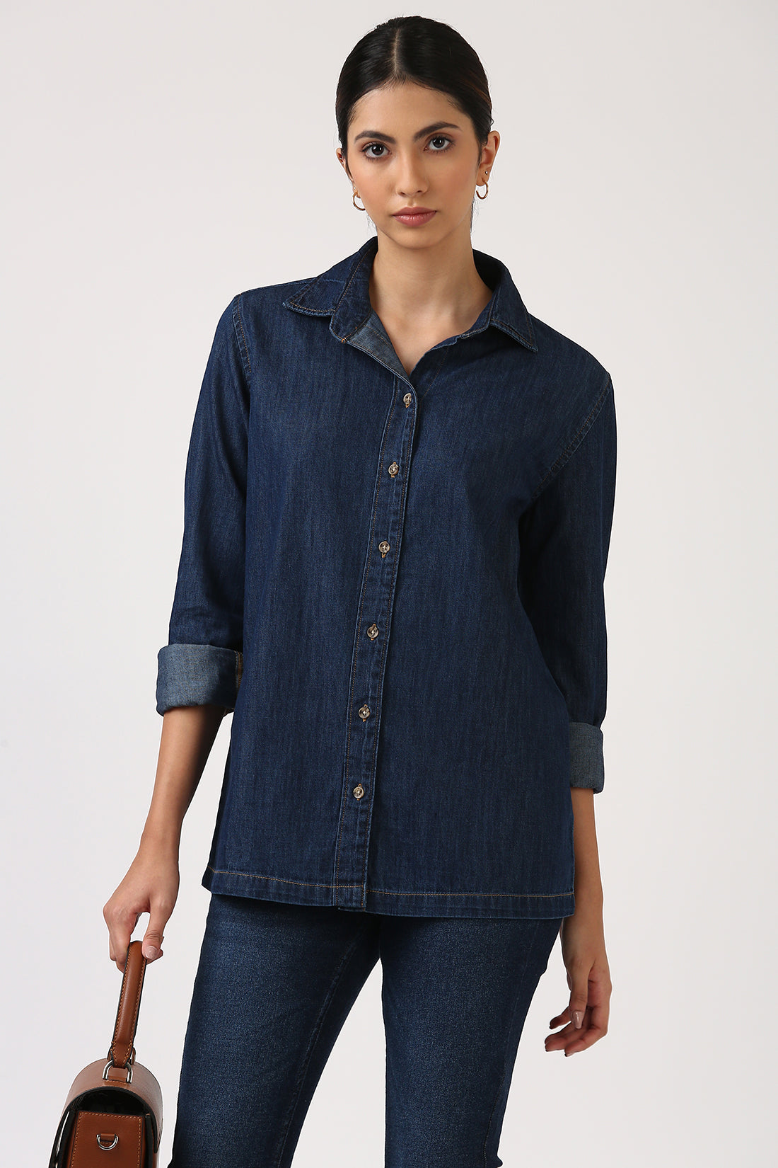 Indigo Denim Long Sleeve Shirt