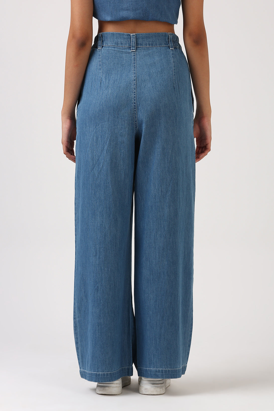 Light Indigo Denim Flare Pants