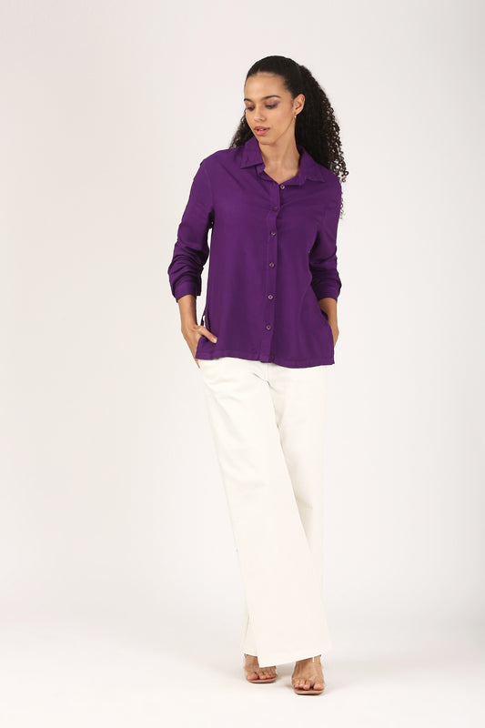 Regalia Amethyst Viscose Shirt