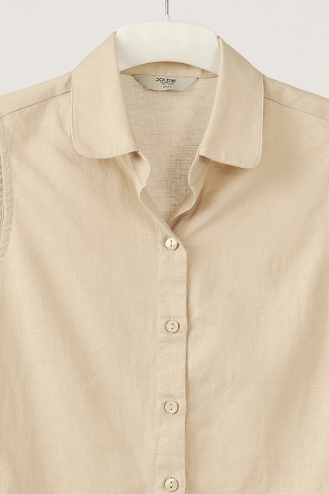 Beige Sleeveless Shirt