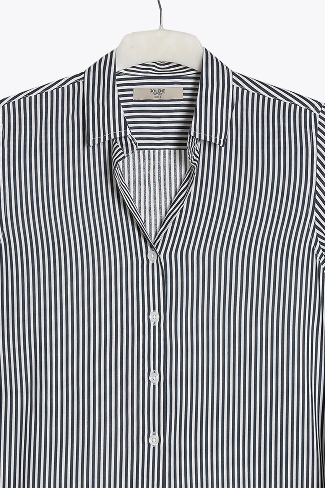 Classic Navy & White Striped Shirt