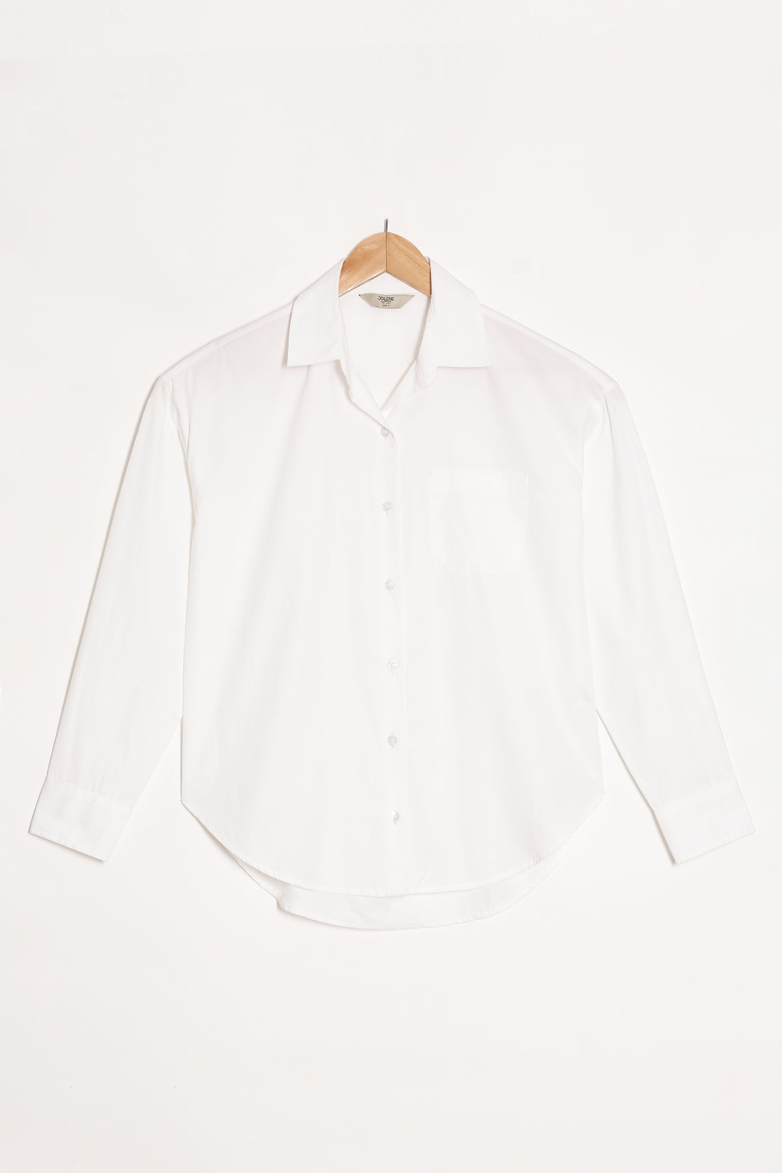 White Poplin Shirt with Pocket