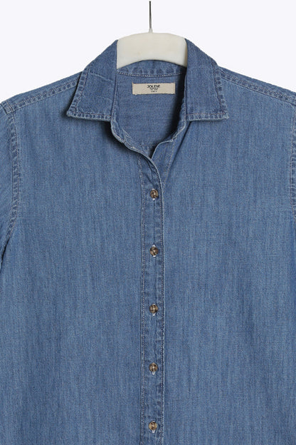 Light Indigo Denim Long Sleeve Shirt