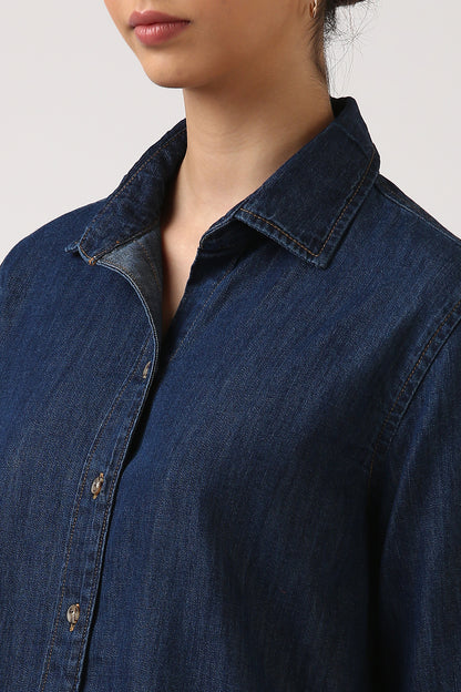 Indigo Denim Long Sleeve Shirt