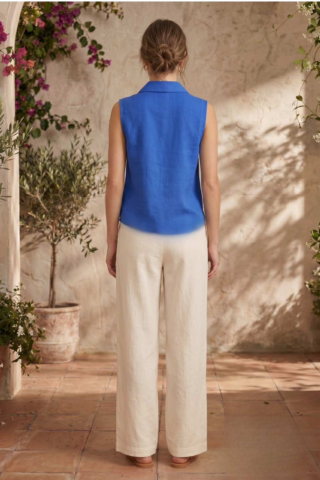 Royal Blue Sleeveless Shirt