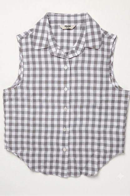 Great Gingham Sleeveless Shirt