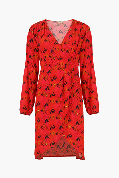 Printed Wrap Dress