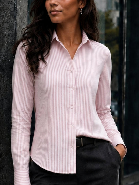 90s Fitted Blush Stripe Shirt