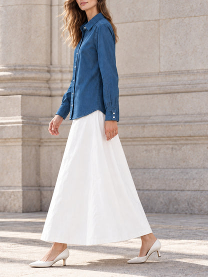 Jolene Lightweight Classic Blue Denim Shirt