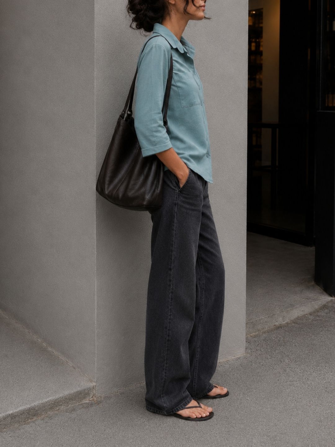 Teal Soft Linen shirt