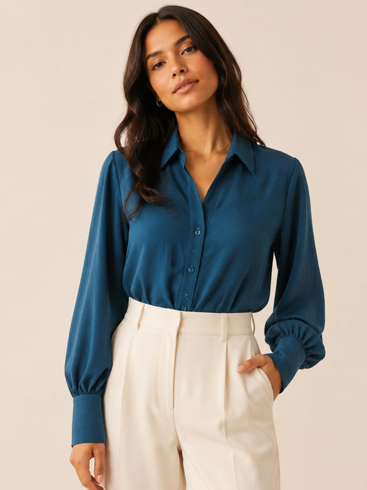 Airforce Bishop Sleeve Shirt