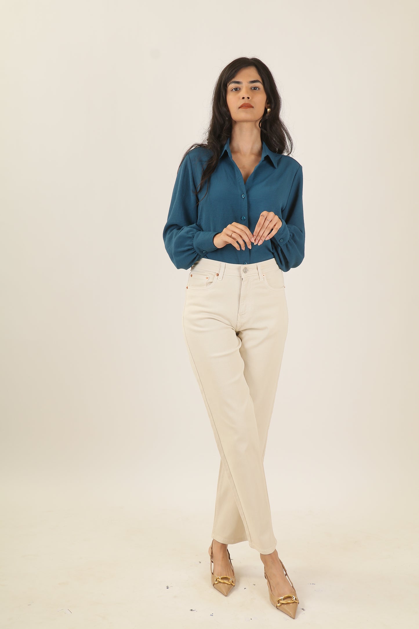 Airforce Bishop Sleeve Shirt