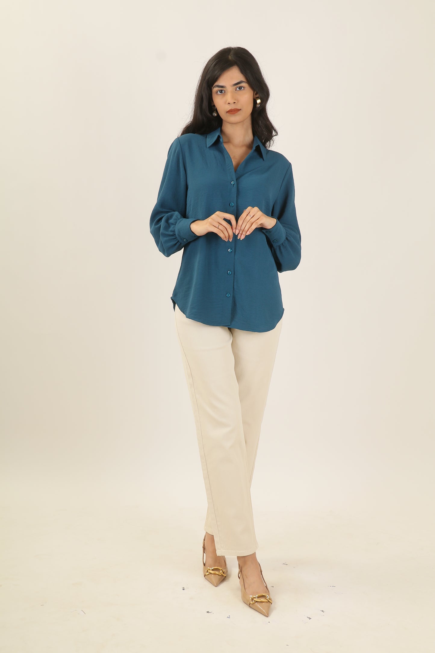 Airforce Bishop Sleeve Shirt