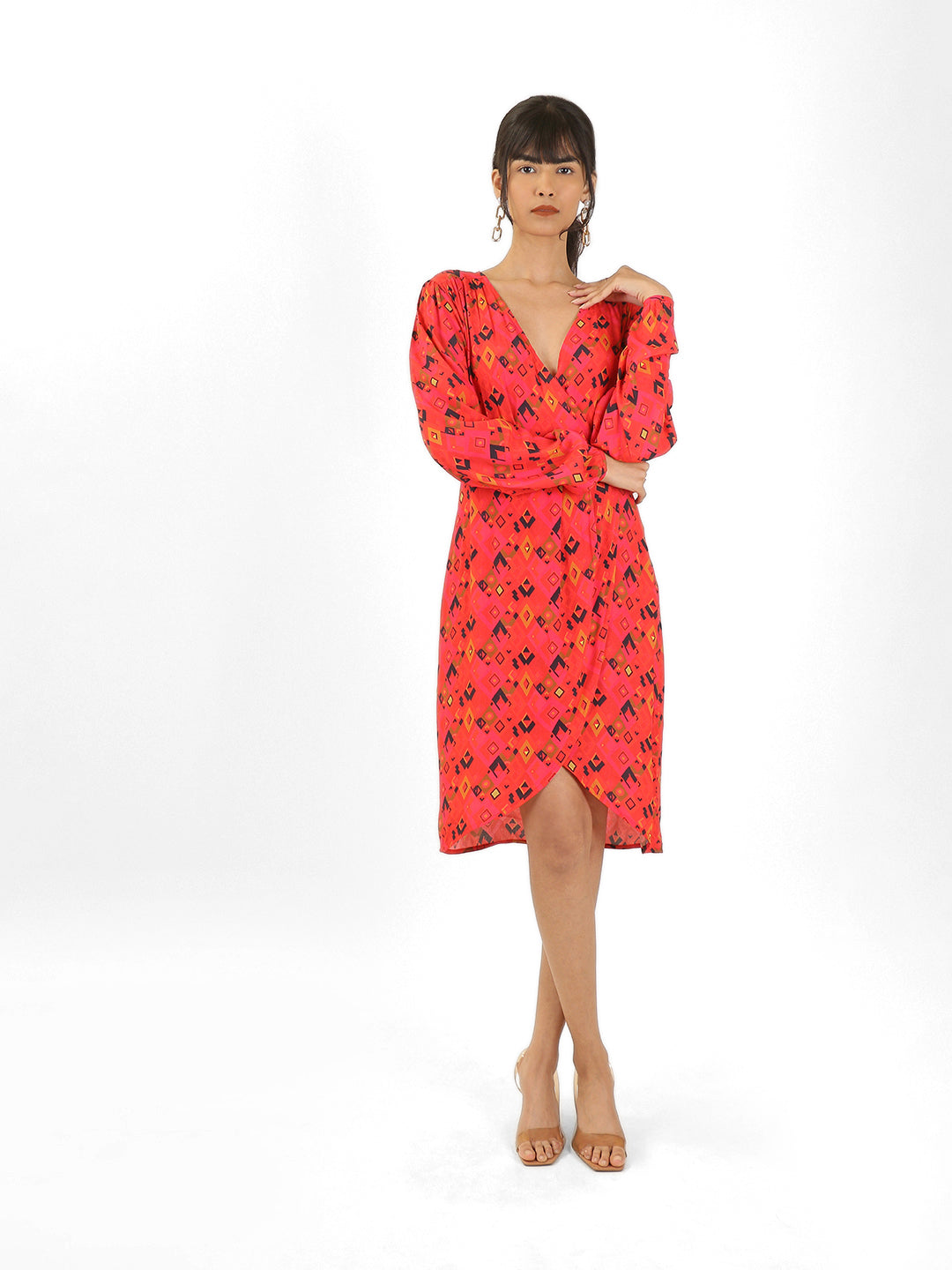 Printed Wrap Dress