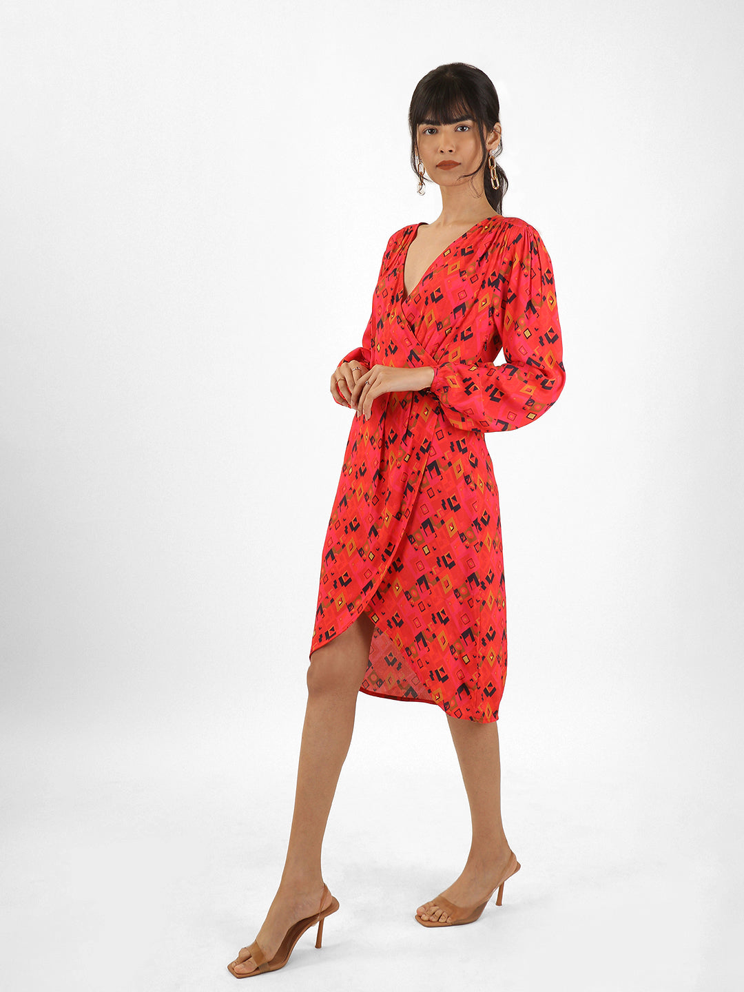 Printed Wrap Dress