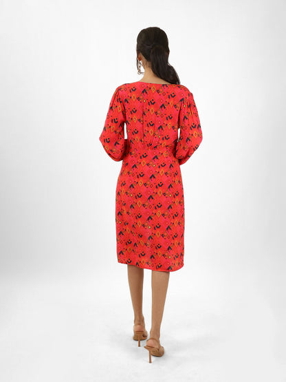 Printed Wrap Dress