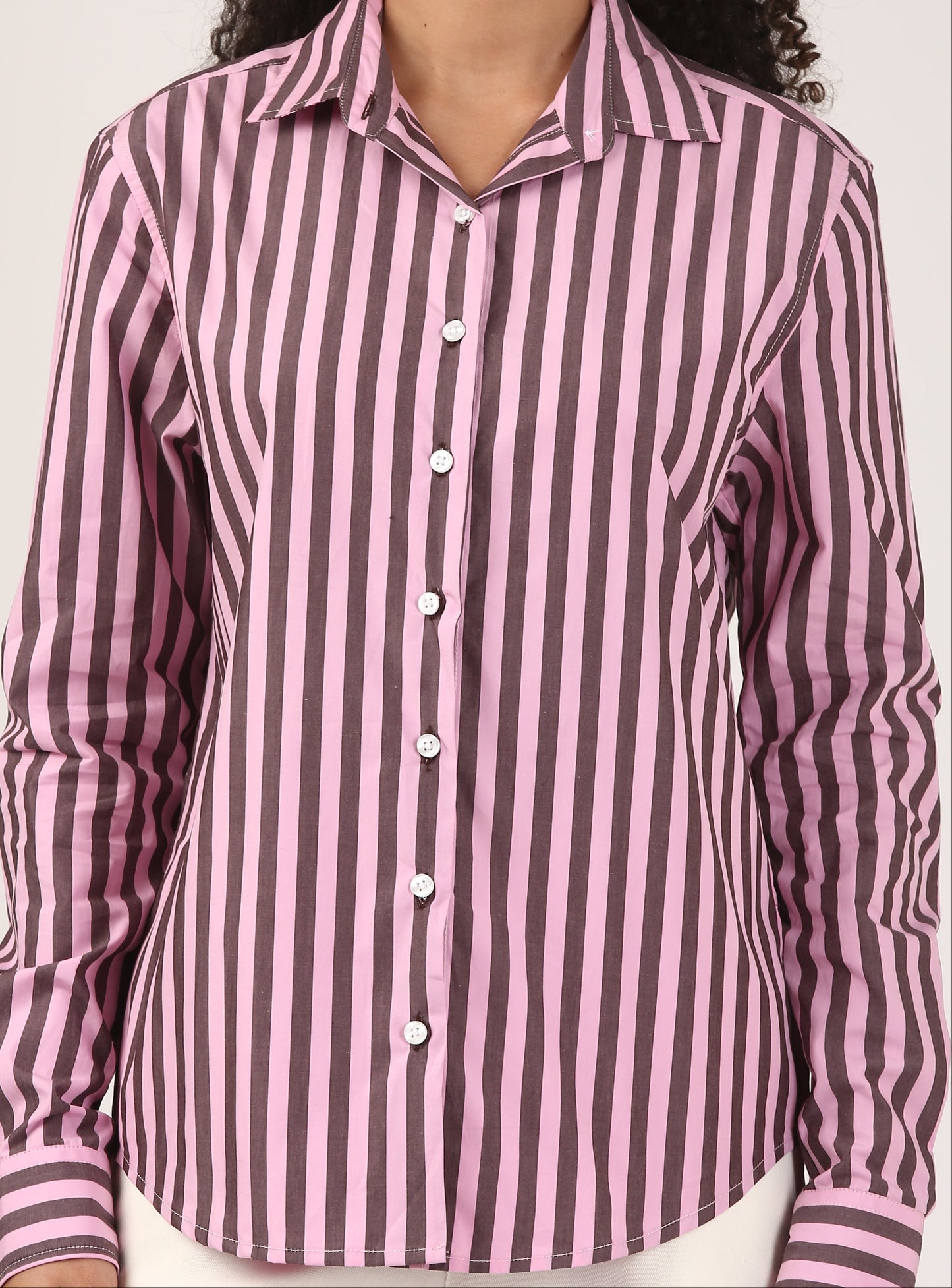PurpleXCharcoal Broad Stripe Shirt