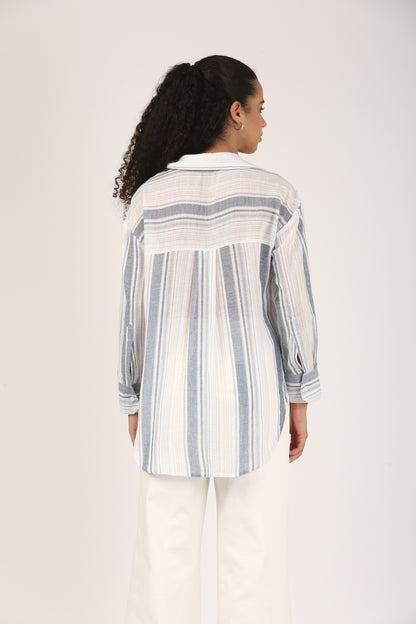 Shoreline Cotton Popover Shirt