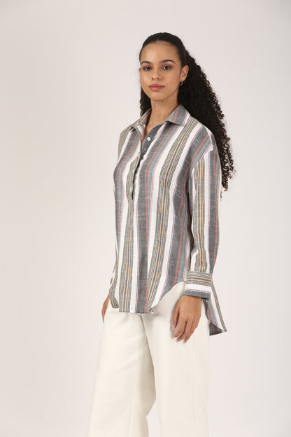 Terraline Cotton Popover Shirt