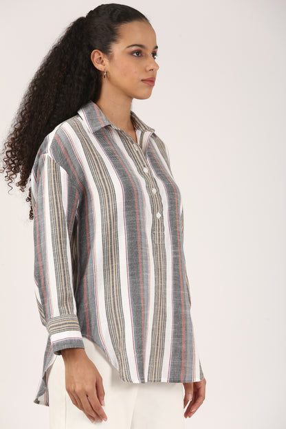 Terraline Cotton Popover Shirt