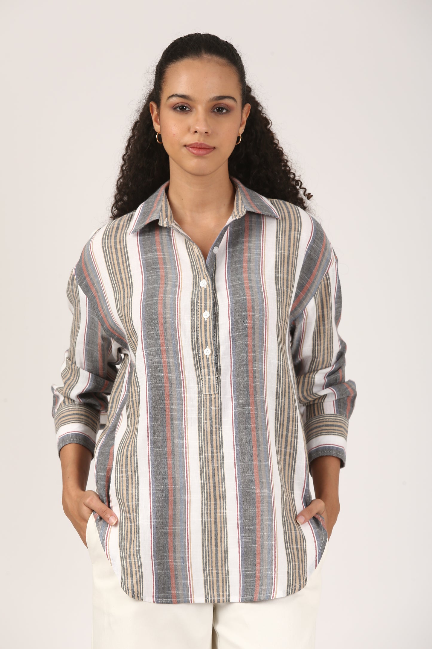 Terraline Cotton Popover Shirt