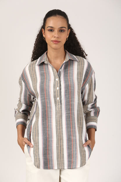 Terraline Cotton Popover Shirt