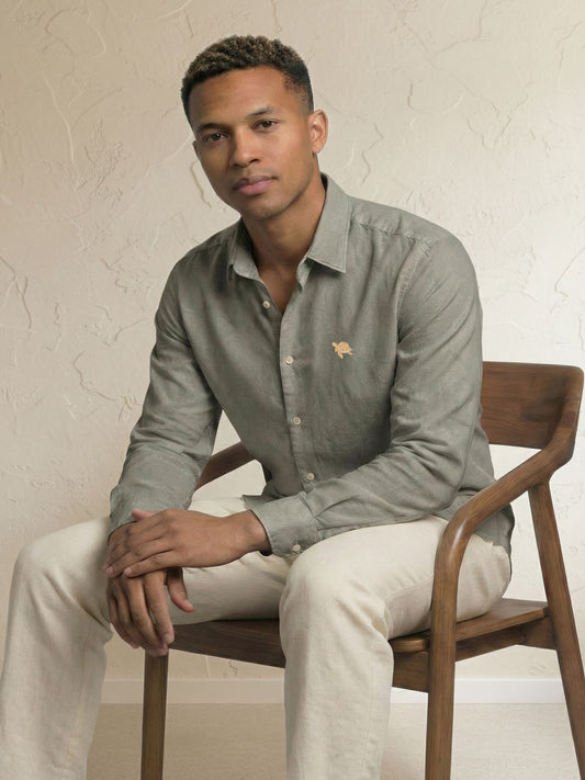 Sage Soft Cotton Full Sleeve Men's Shirt