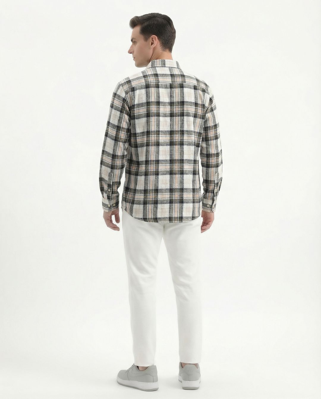 Check Full Sleeve Linen Men's Shirt