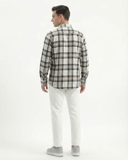 Check Full Sleeve Linen Men's Shirt