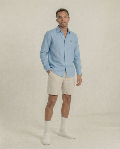 Air Blue Full Sleeve Soft Linen Men's Shirt