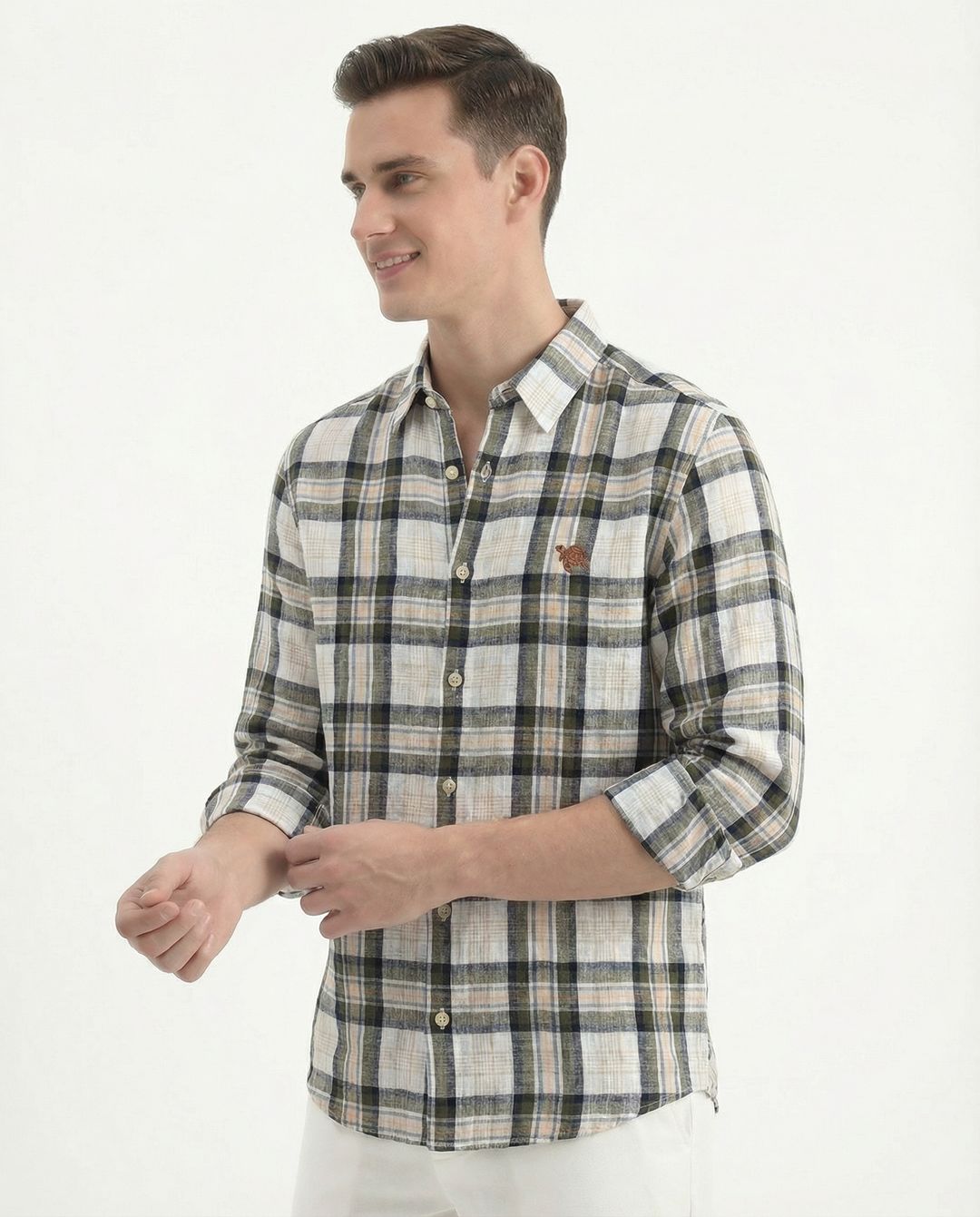 Check Full Sleeve Linen Men's Shirt