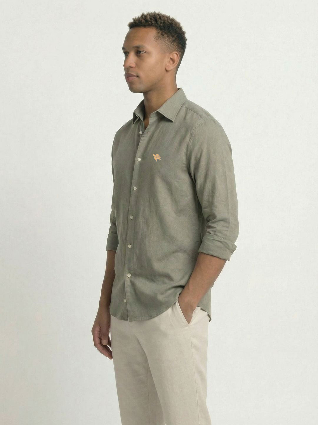 Sage Soft Cotton Full Sleeve Men's Shirt