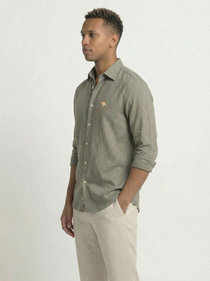 Sage Soft Cotton Full Sleeve Men's Shirt