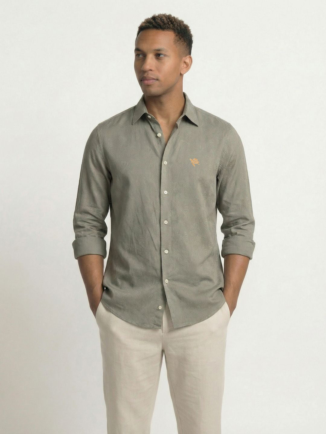 Sage Soft Cotton Full Sleeve Men's Shirt