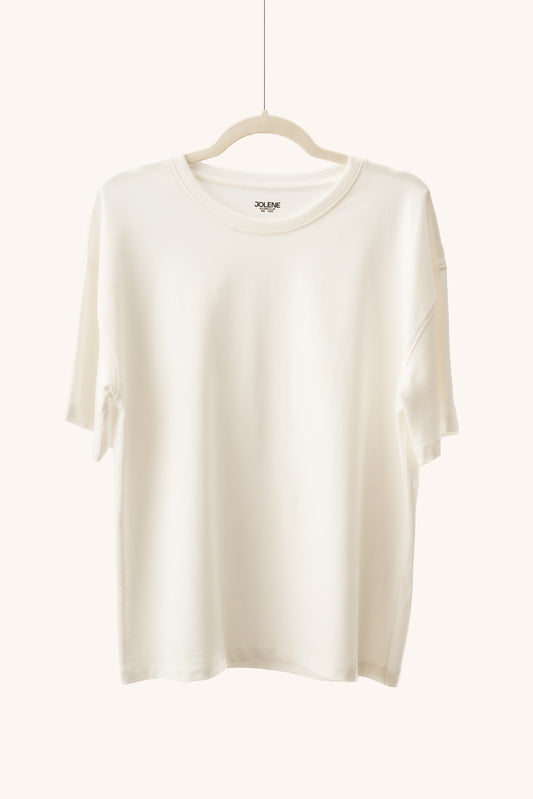 Oversized Basic Ecru Tee