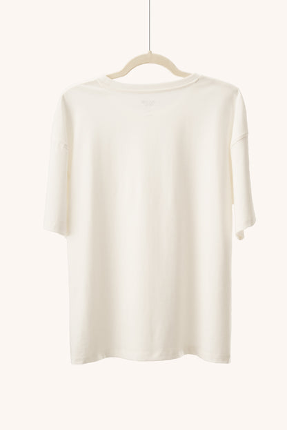 Oversized Basic Ecru Tee