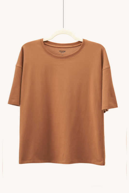 Oversized Basic Brown Tee