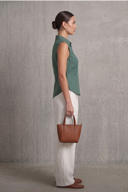 Forest Green Sleevless Shirt