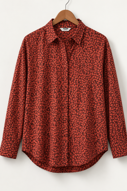 Cotton Printed Oversize Fit 90s Shirt