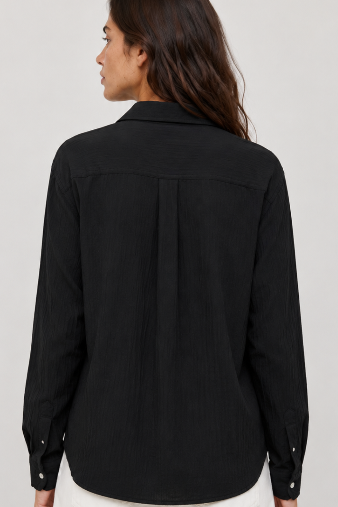 Bruna Crinkle Viscose Oversize Shirt