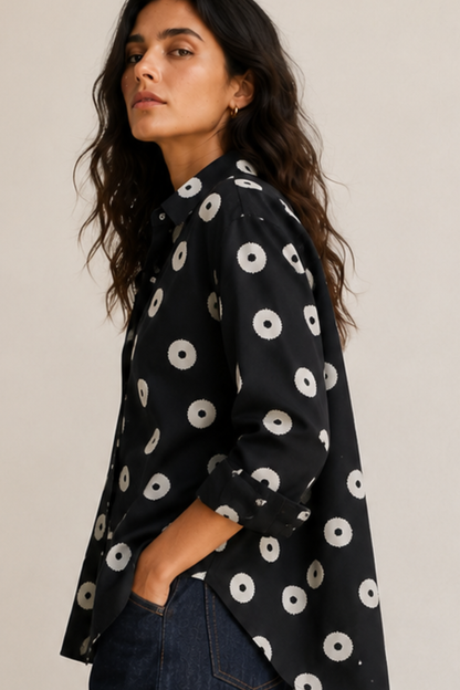 Viscose Printed Oversize Fit Cool Shirt